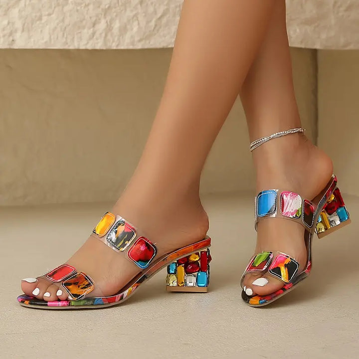 INGRID™ - COLORFUL WITH DOUBLE STRAP SANDALS