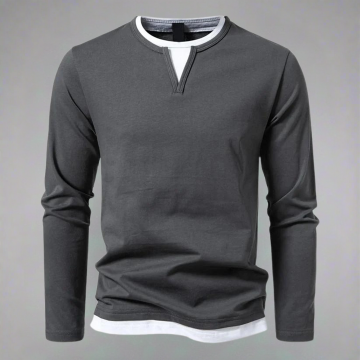 Ron – Modern V-Neck Long Sleeve Shirt