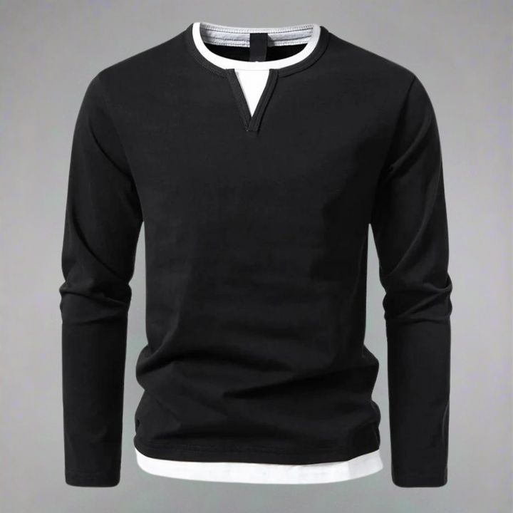 Ron – Modern V-Neck Long Sleeve Shirt