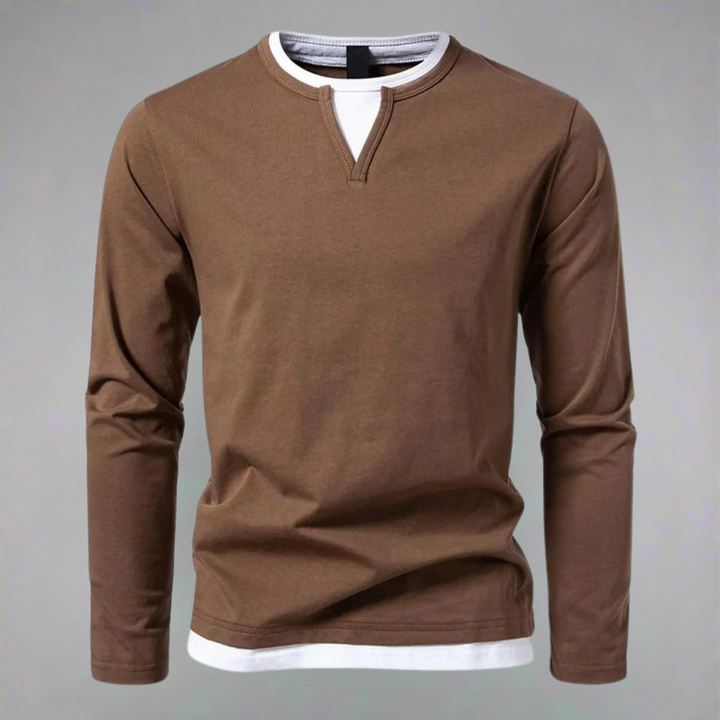 Ron – Modern V-Neck Long Sleeve Shirt