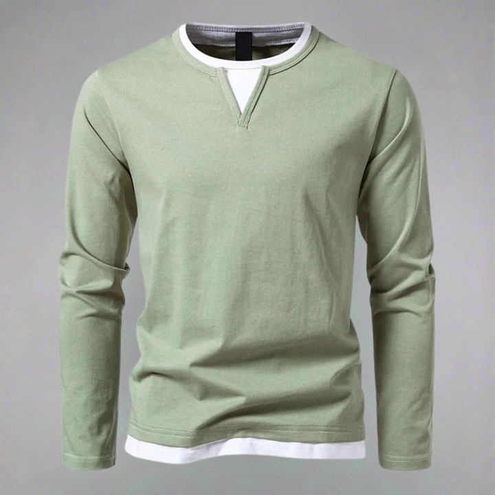 Ron – Modern V-Neck Long Sleeve Shirt