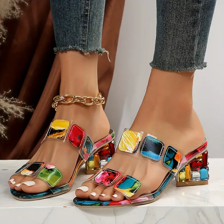 INGRID™ - COLORFUL WITH DOUBLE STRAP SANDALS