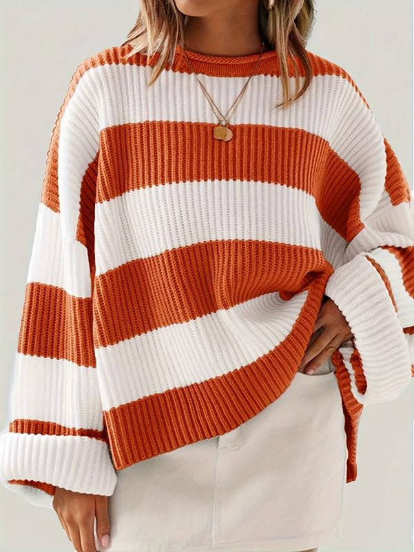 Raya | Striped Crew Neck Pullover