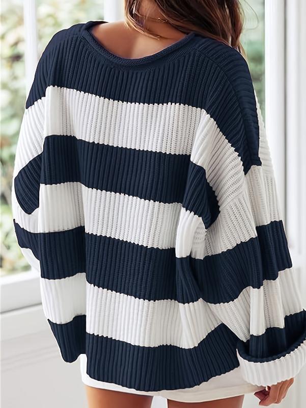 Raya | Striped Crew Neck Pullover