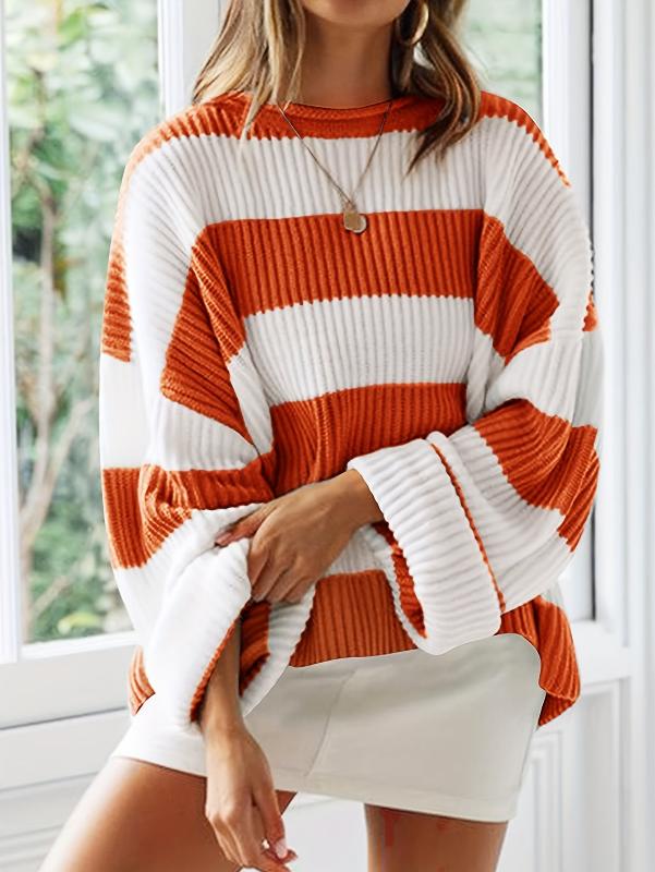 Raya | Striped Crew Neck Pullover