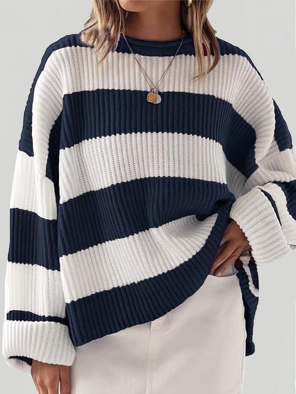 Raya | Striped Crew Neck Pullover