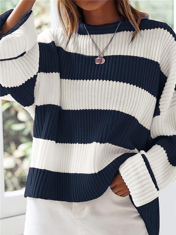 Raya | Striped Crew Neck Pullover