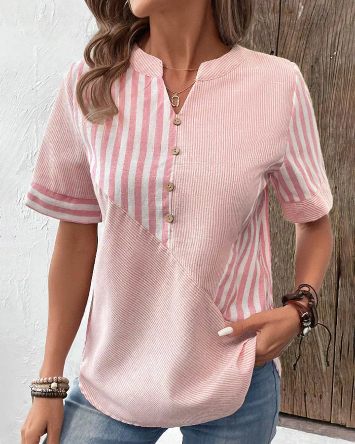 Ava Elegant Striped Blouse