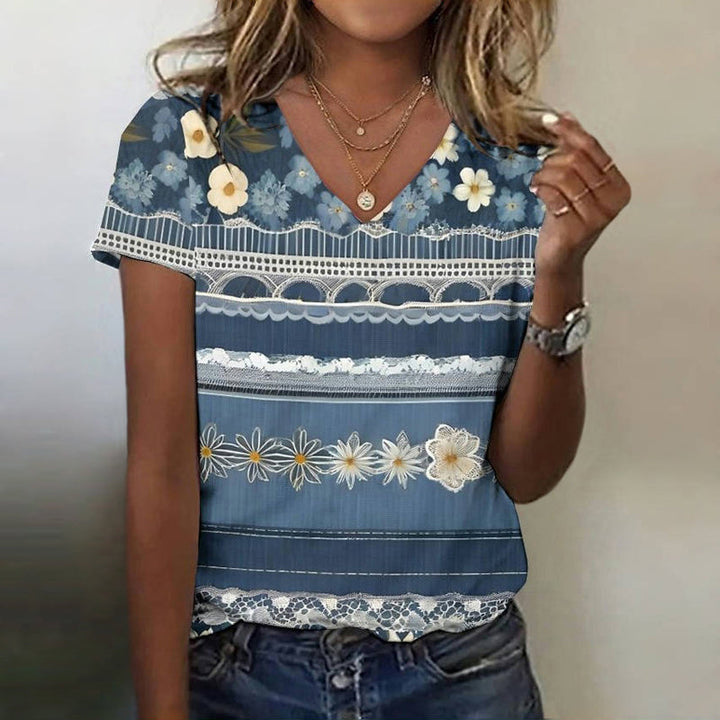 Floral Print Casual T-Shirt