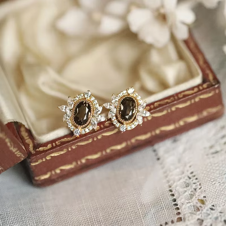 Vintage tiara earrings