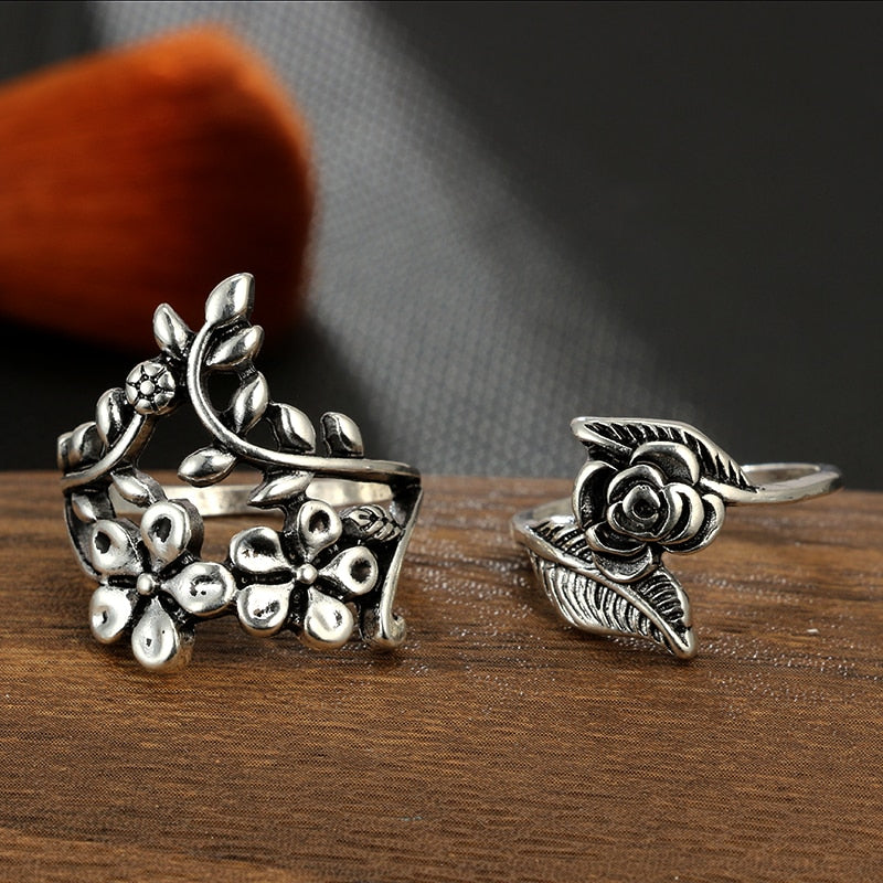 Pack 4 Enchanted Garden Adjustable Rings