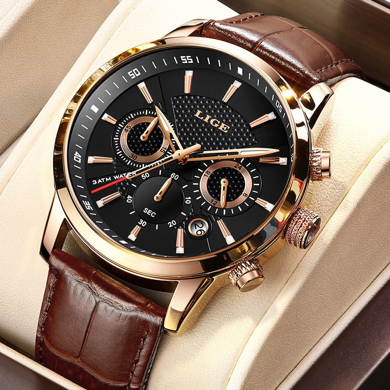 Fashionable Military Leather Watch