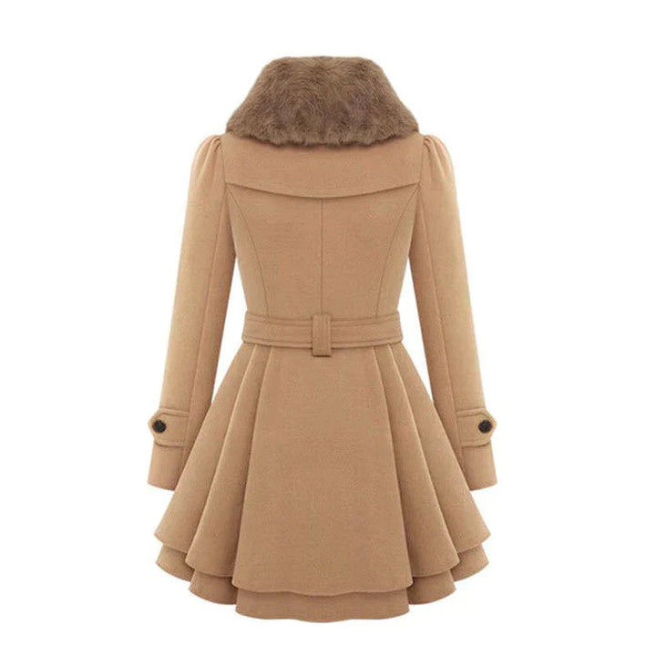 Yasmin - Chic Trench Coat with Vegan Fur