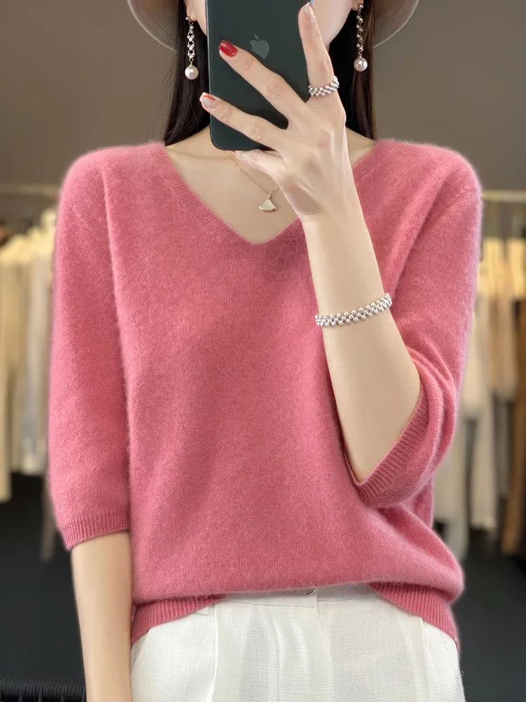 Allice - Knitted V-Neck Sweater