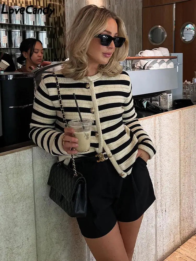 Serena - Striped Cardigan