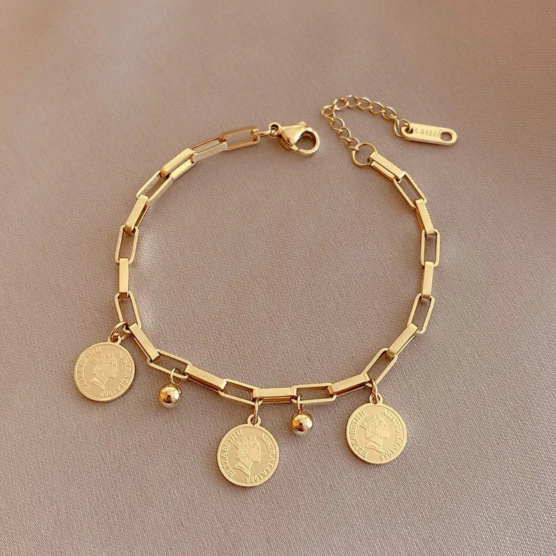 Gilded Charm Bracelet