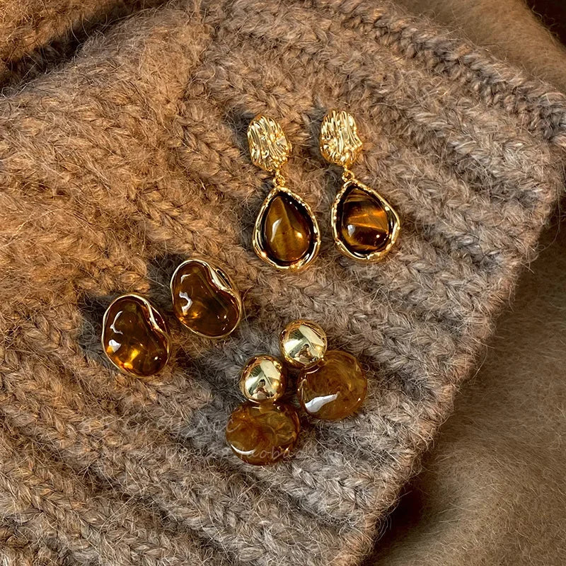 Vintage Brown Earrings