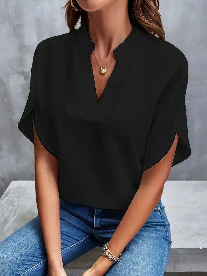 Dulcie Classic Casual V-Neck Top