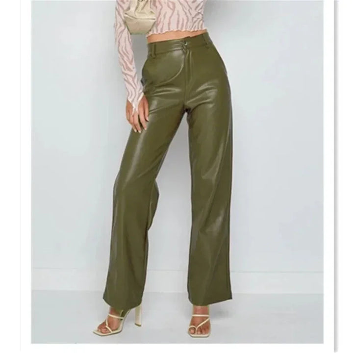 Audrey High-Waisted Leather Pants