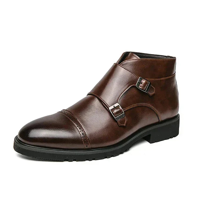 Darell | Double Monk Strap Leather Boots