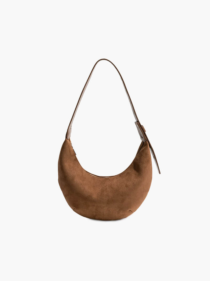 Lydia™| Halfmoon Suede Bag