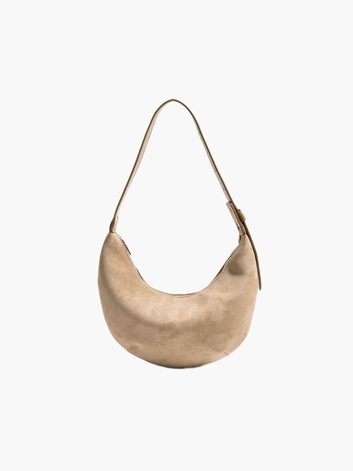 Lydia™| Halfmoon Suede Bag