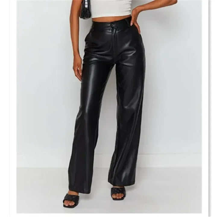 Audrey High-Waisted Leather Pants