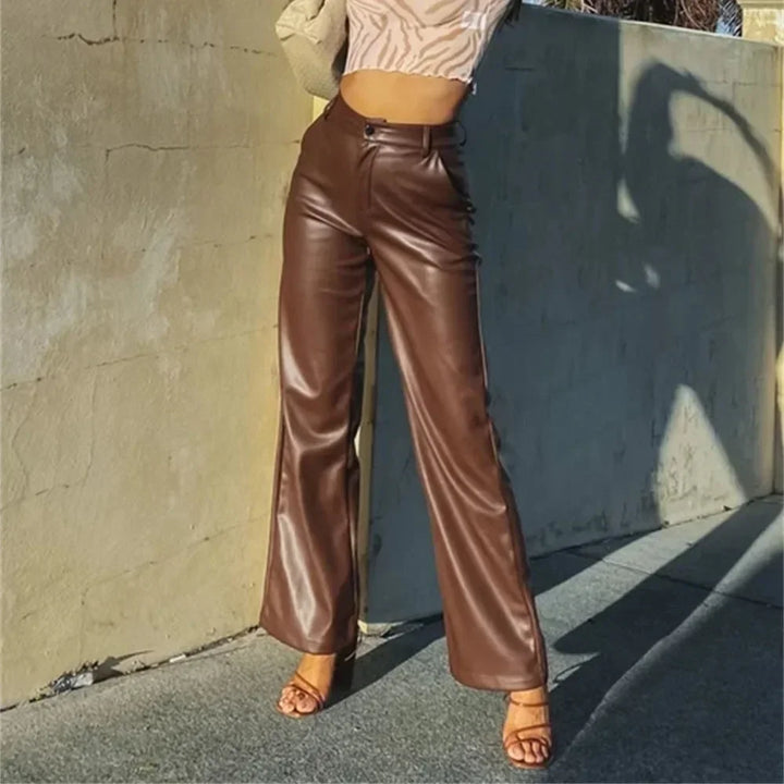 Audrey High-Waisted Leather Pants