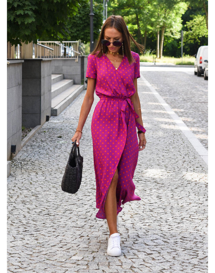 GRACE- V-NECK SUMMER DRESS WITH TUMMY COVERING SALE