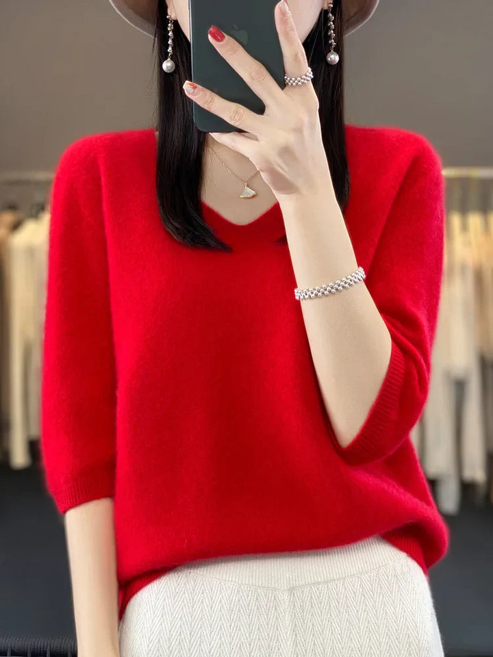 Allice - Knitted V-Neck Sweater