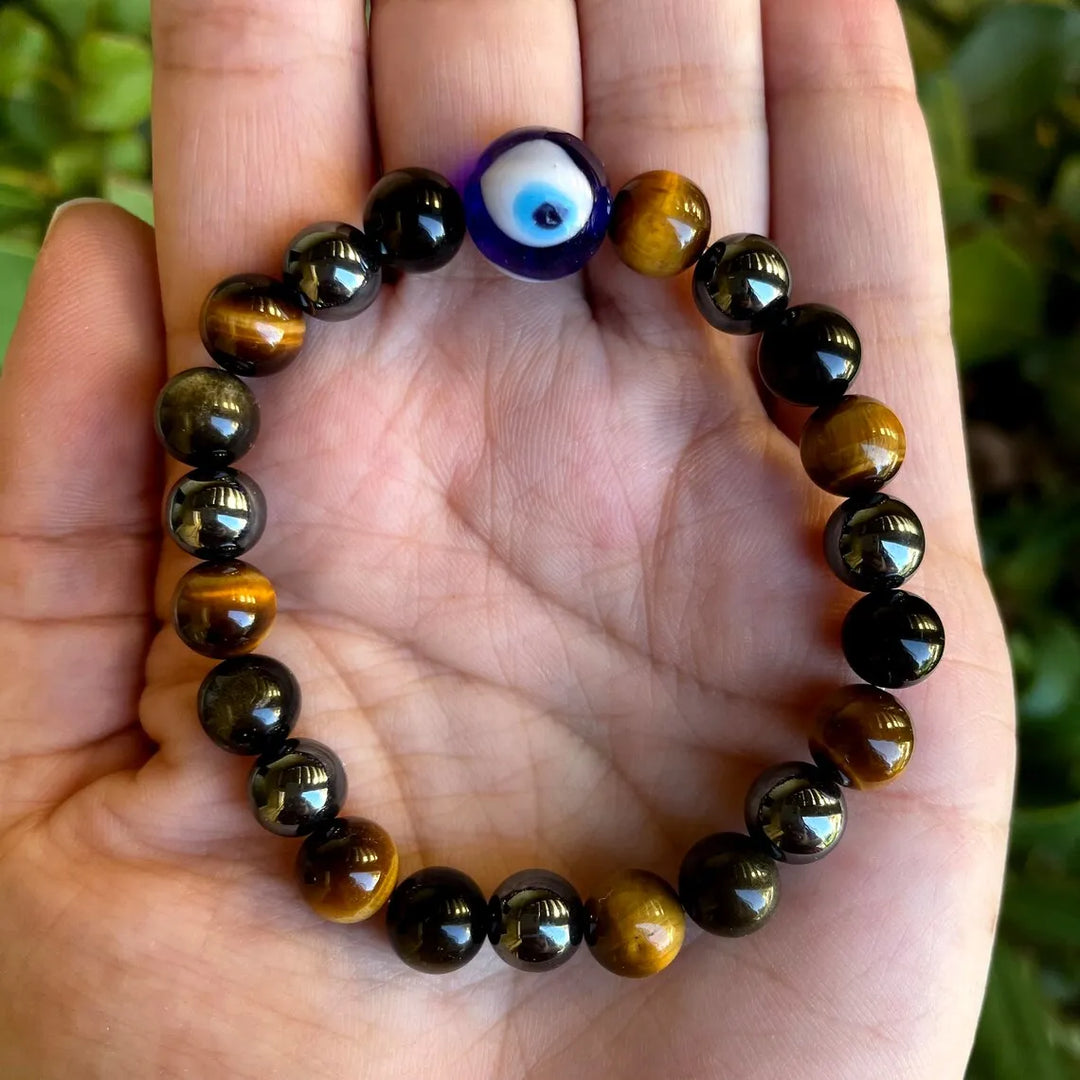 Triple Protection Evil Eye Bracelet: Luck, Prosperity & Well-being