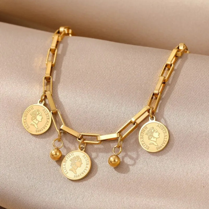 Gilded Charm Bracelet