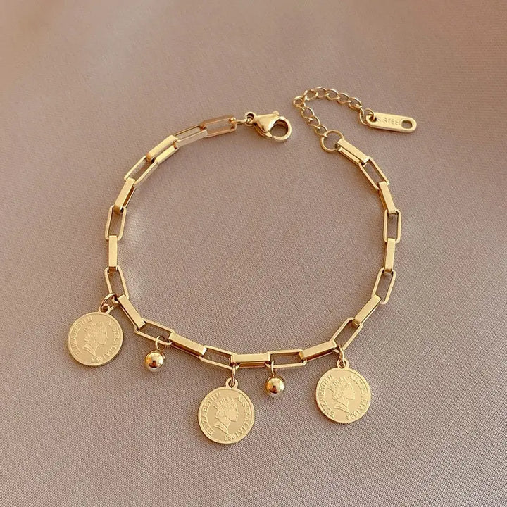 Gilded Charm Bracelet