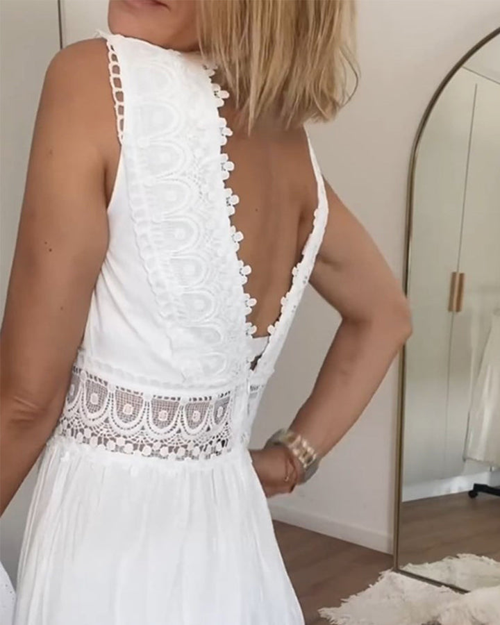 HOPE™ - WHITE LACE DRESS WITH TUMMY COVERING SALE