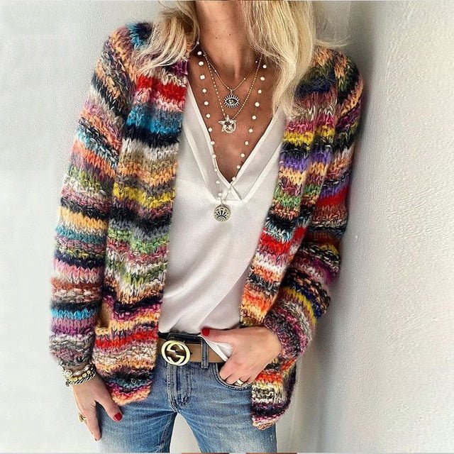 Kathy - Cozy Multicolor Cardigan