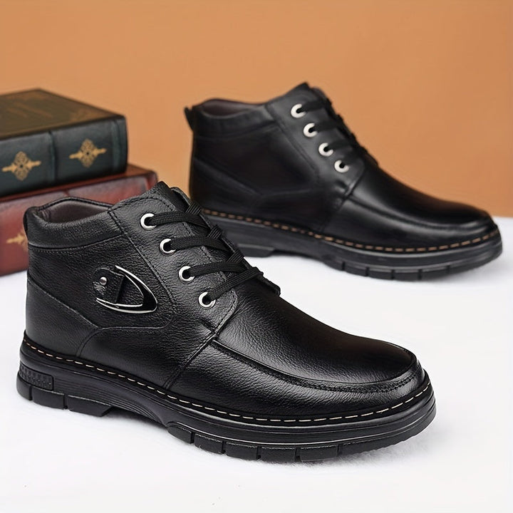 Sutton - Leather boots lined with fleece