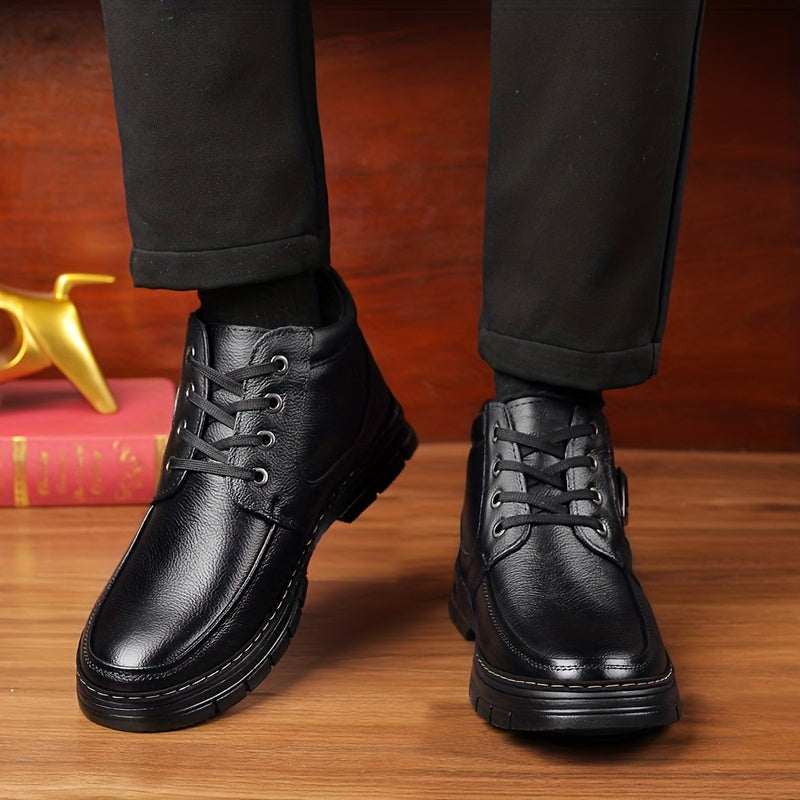 Sutton - Leather boots lined with fleece