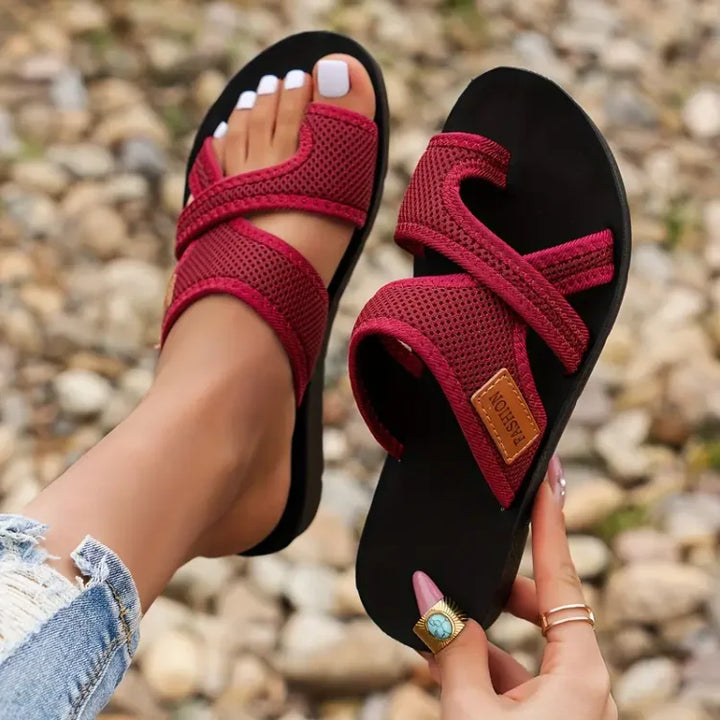 IRENEA | MESH SLIDE SANDALS