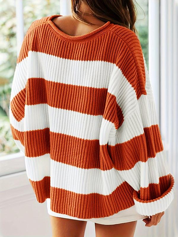 Raya | Striped Crew Neck Pullover