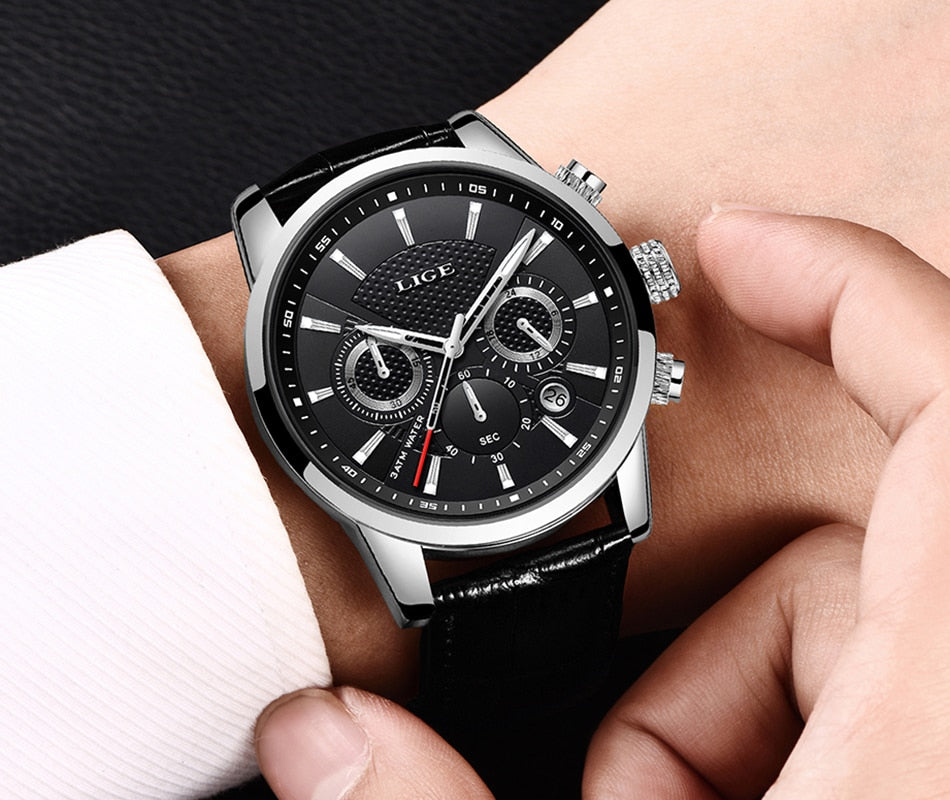 Fashionable Military Leather Watch