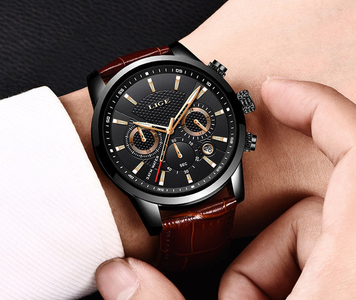 Fashionable Military Leather Watch