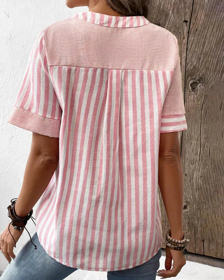 Ava Elegant Striped Blouse