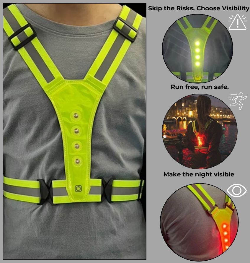 Safety Vest | High-Visibility LED Vest for Running, Cycling, and Work