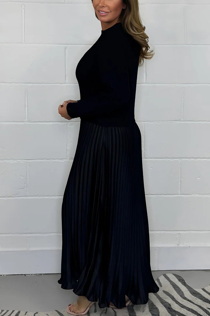 Ingrid - Long Sleeve Jumper & Pleated Bottom Dress