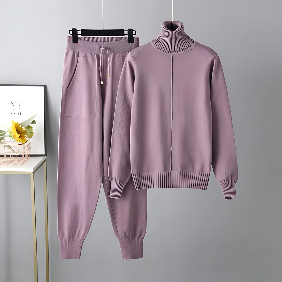 April - Stylish Comfortable Turtleneck Set