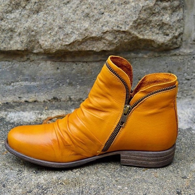 Kerstin™ | Orthopaedic leather boots with zip closure