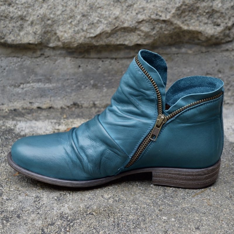 Kerstin™ | Orthopaedic leather boots with zip closure