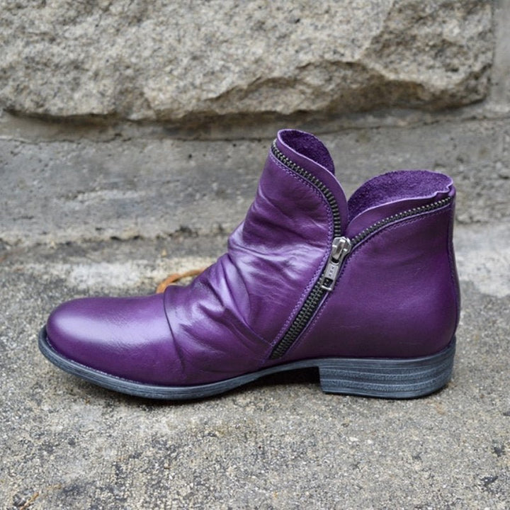 Kerstin™ | Orthopaedic leather boots with zip closure